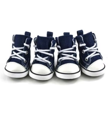 4 Piece pair of denim sneakers