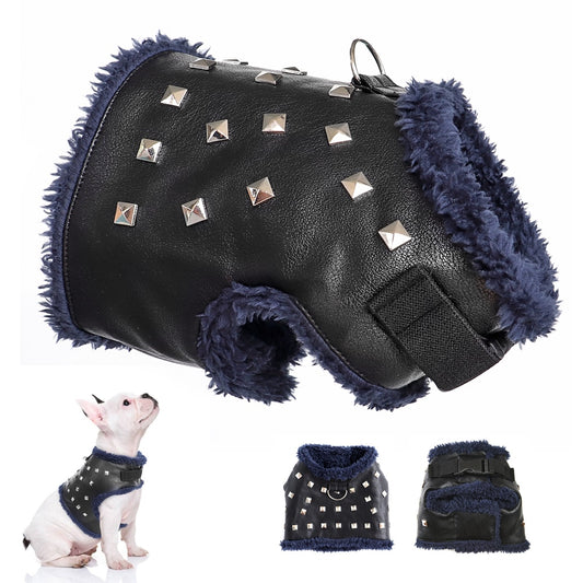 Leather Dog Harness With Fleece Padding