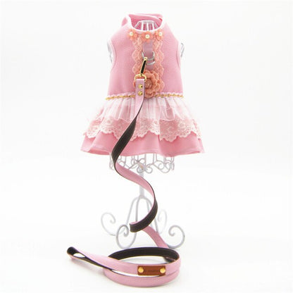 Luxury Dog Dress Harness and Leash Set