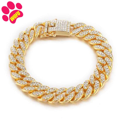 Diamond Gold Dog Collar