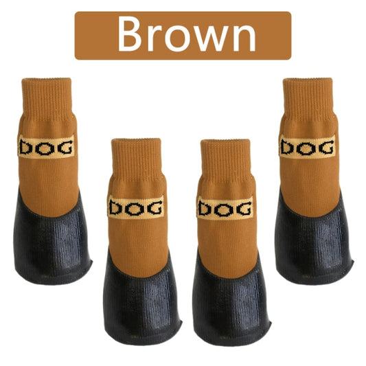 Rubber Waterproof  Rain Socks For Small Dogs